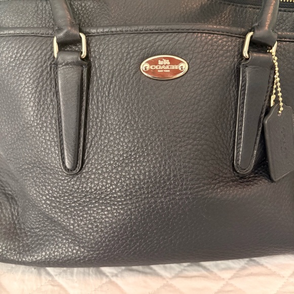 Coach Morgan Satchel Black Pebbled Leather - Picture 2 of 15